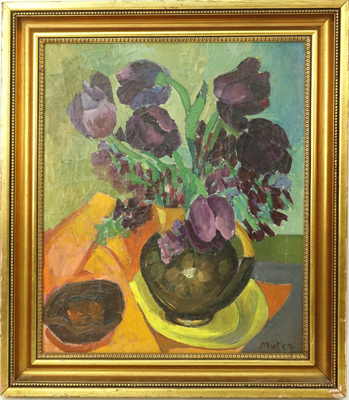 Attributed to: Maria-Mela Muter, French-Polish (1876-1967) Oil on Canvas, Still Life with Flowers. 