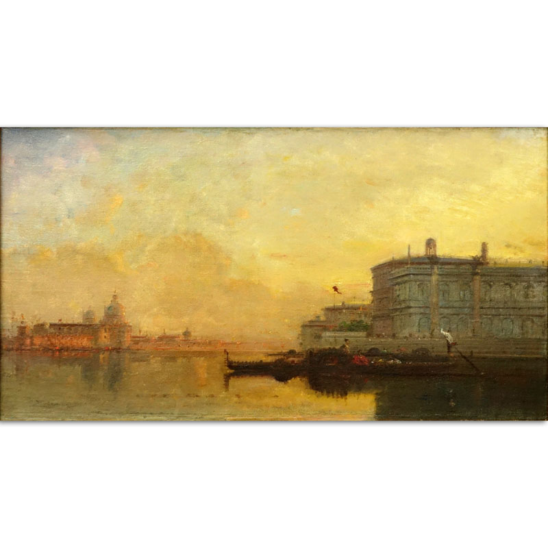 Felix François Georges Philibert Ziem, French  (1821 - 1911) Oil on canvas "View Of Venice".