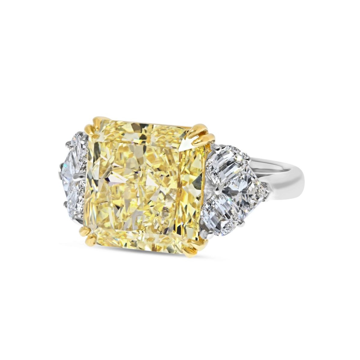 GIA 12.96ct Fancy Yellow Diamond Ring