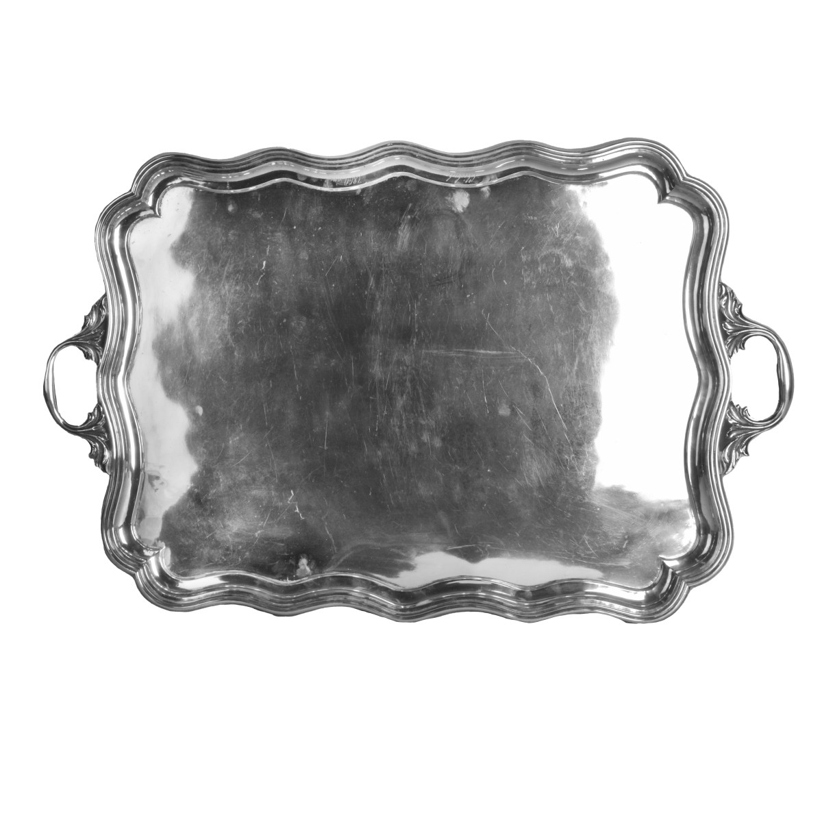 Large Antique Russian Silver Tray