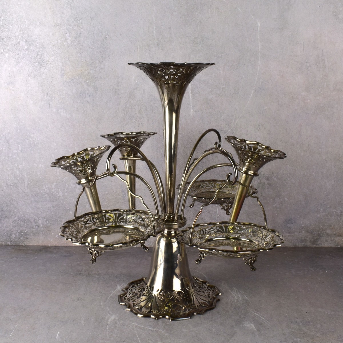 English Georgian Sterling Silver Epergne
