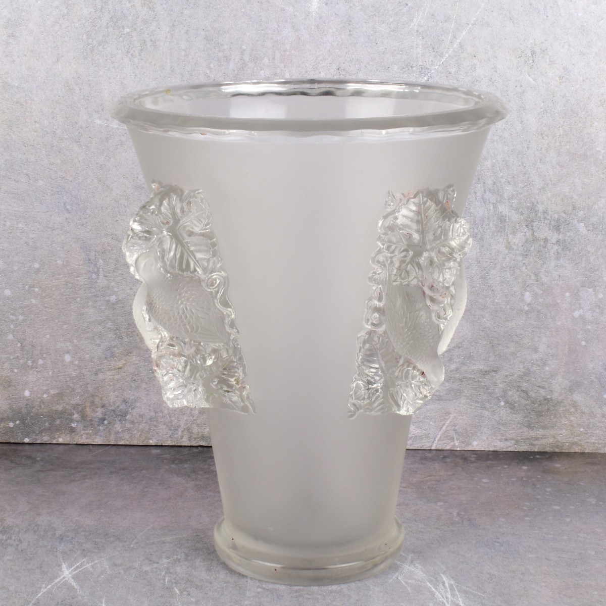 Lalique St. Emilion Crystal Vase