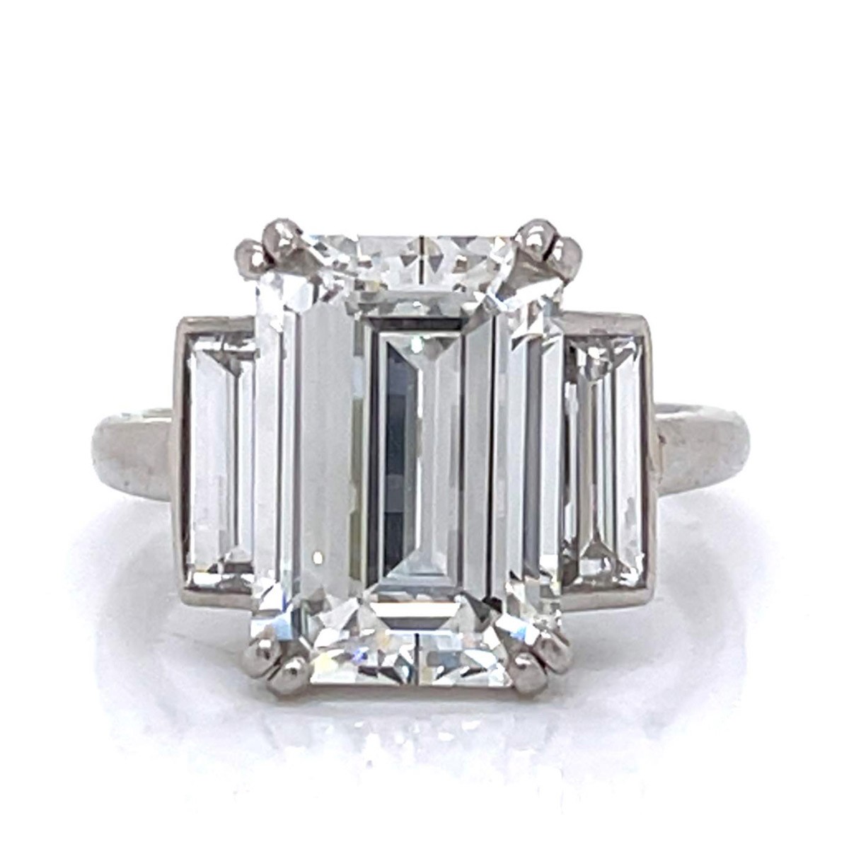 Deco GIA Diamond and Platinum Ring