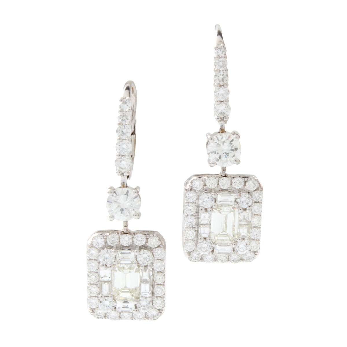 Diamond and 18K Earrings