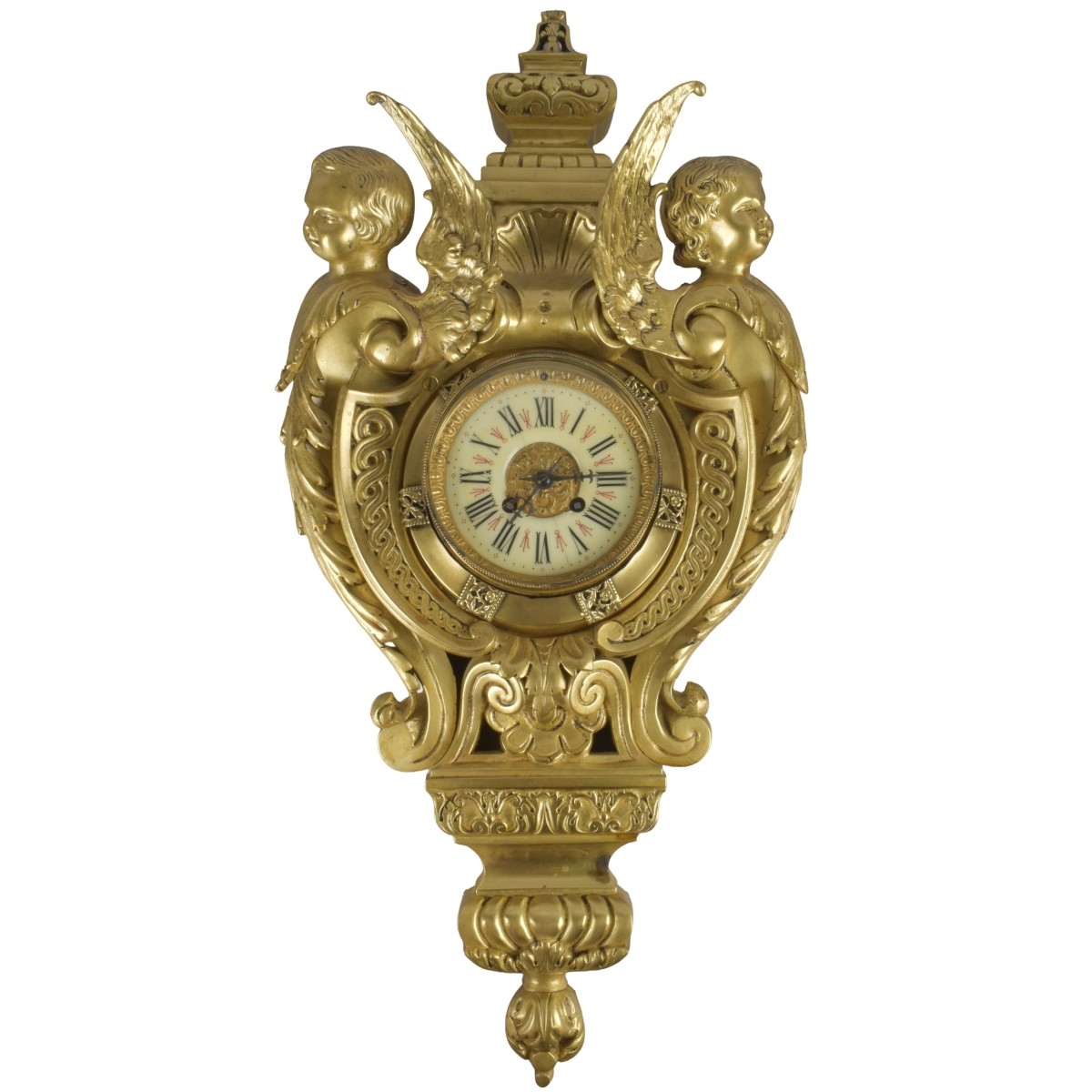 French Bronze Cartel Clock