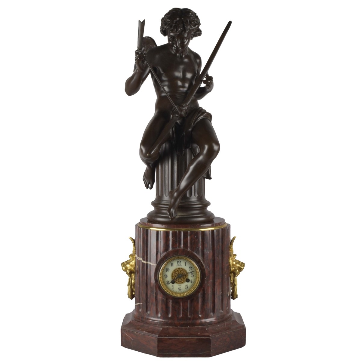 French Clock and Bronze Sculpture