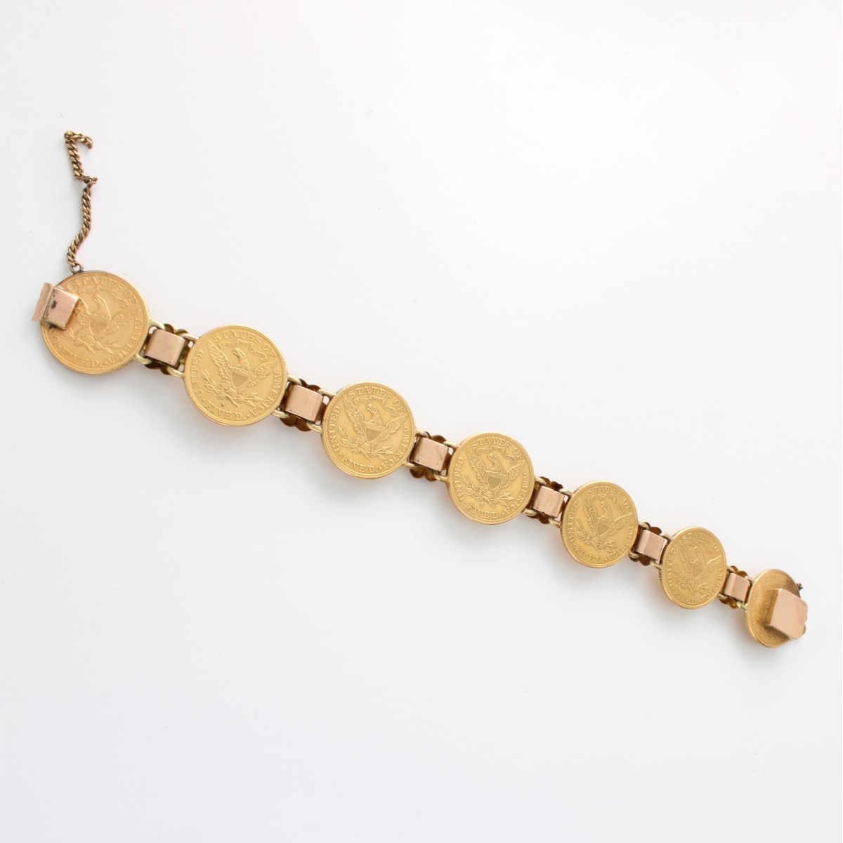 US Gold Coin and 14K Bracelet