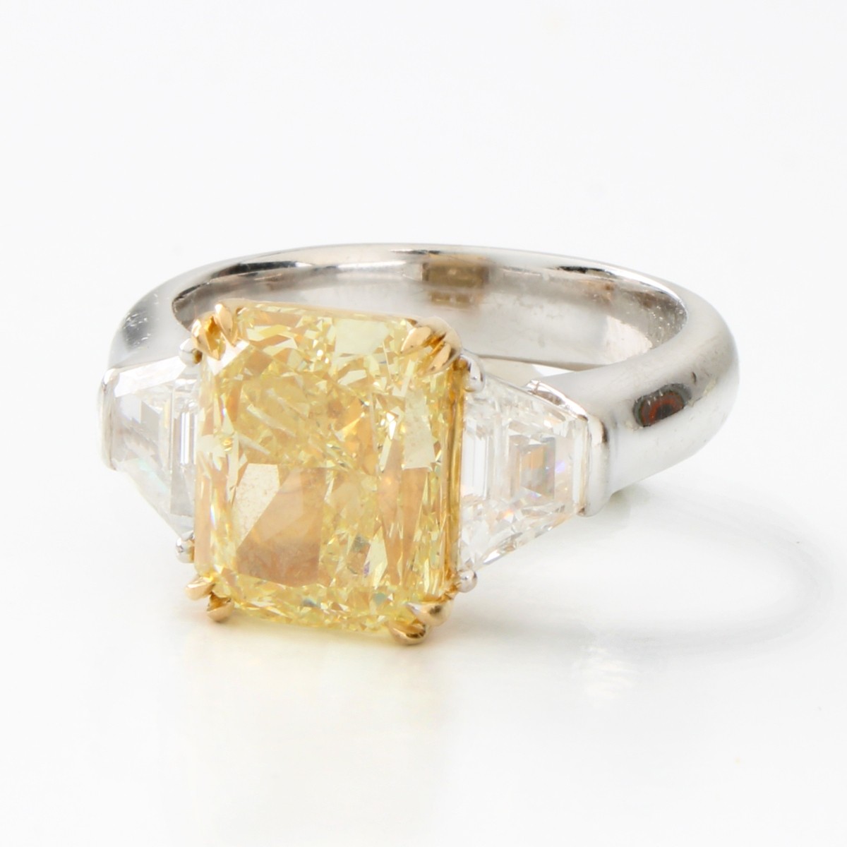 GIA 5.02ct Fancy Yellow Diamond Ring