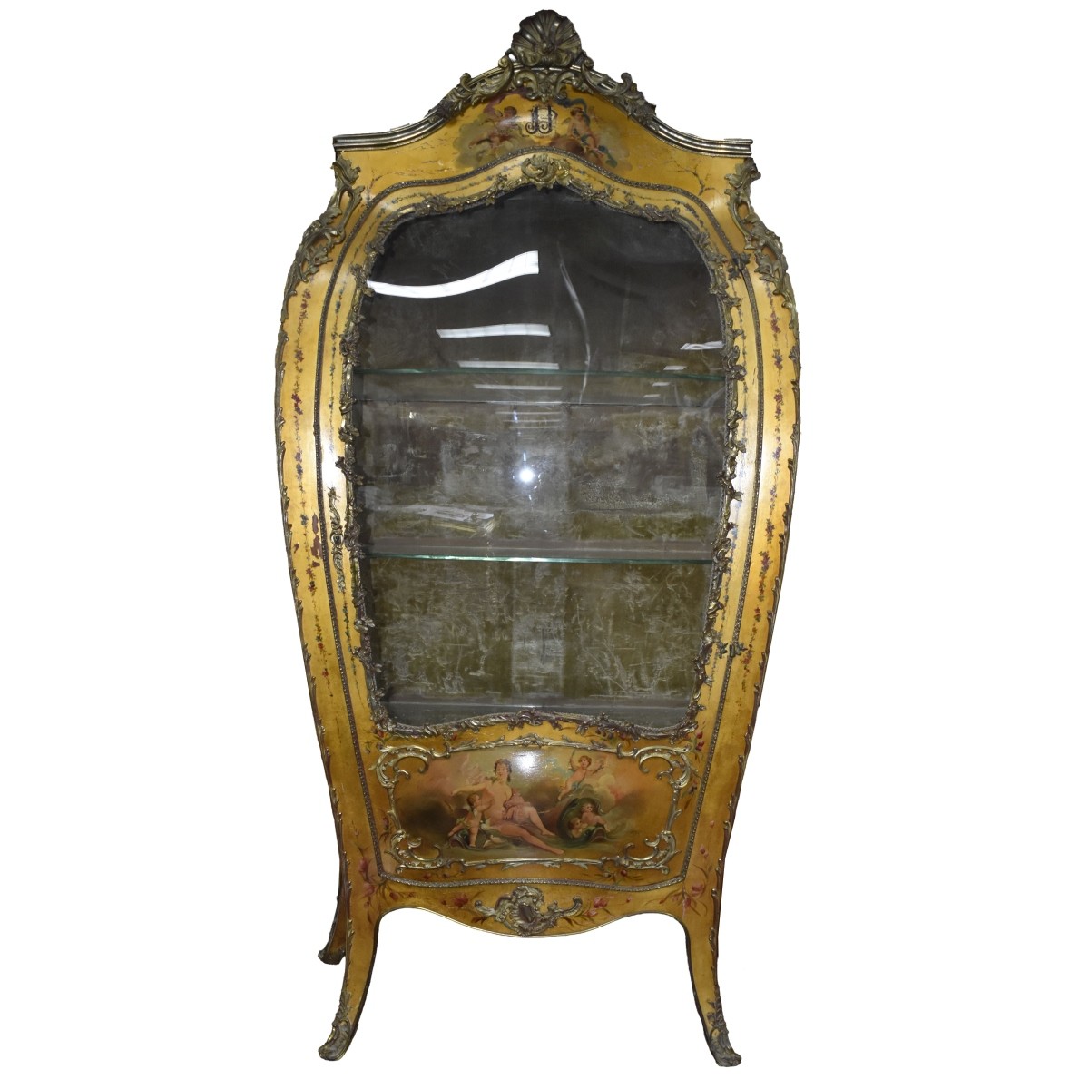 19th C. French Vernis Martin Cabinet