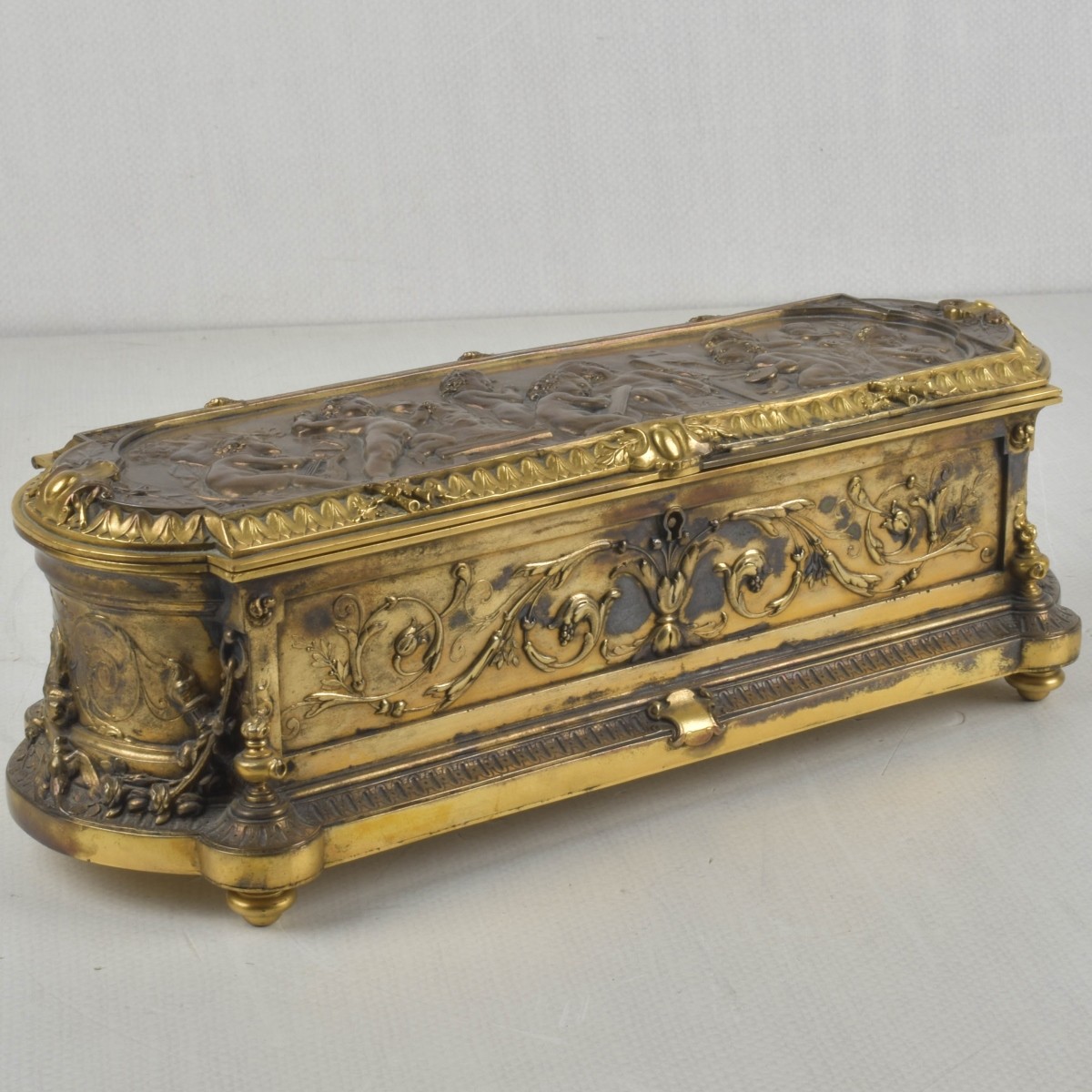 19th/20th Century French Gilt Bronze Box