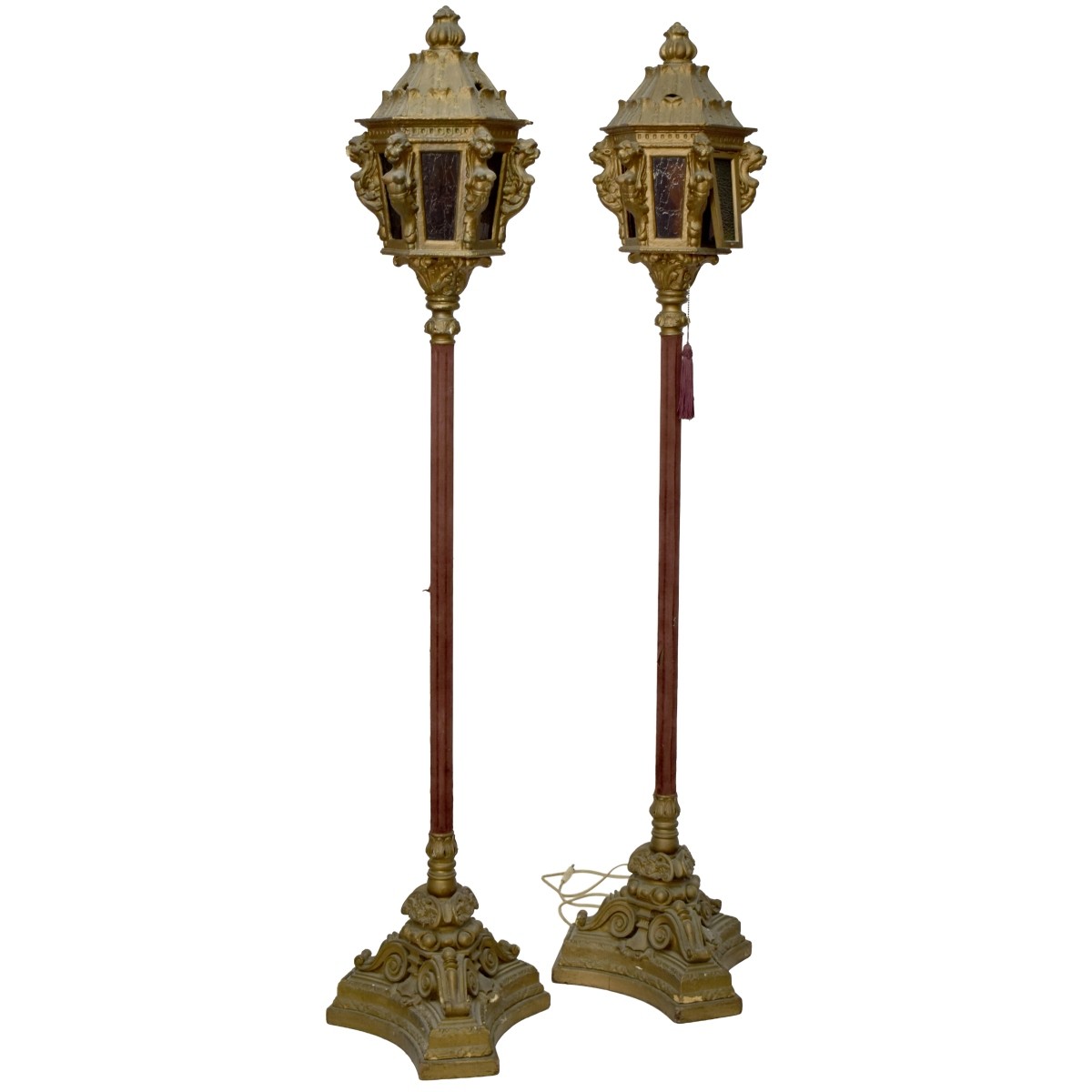 Venetian Baroque Style Standing Lanterns