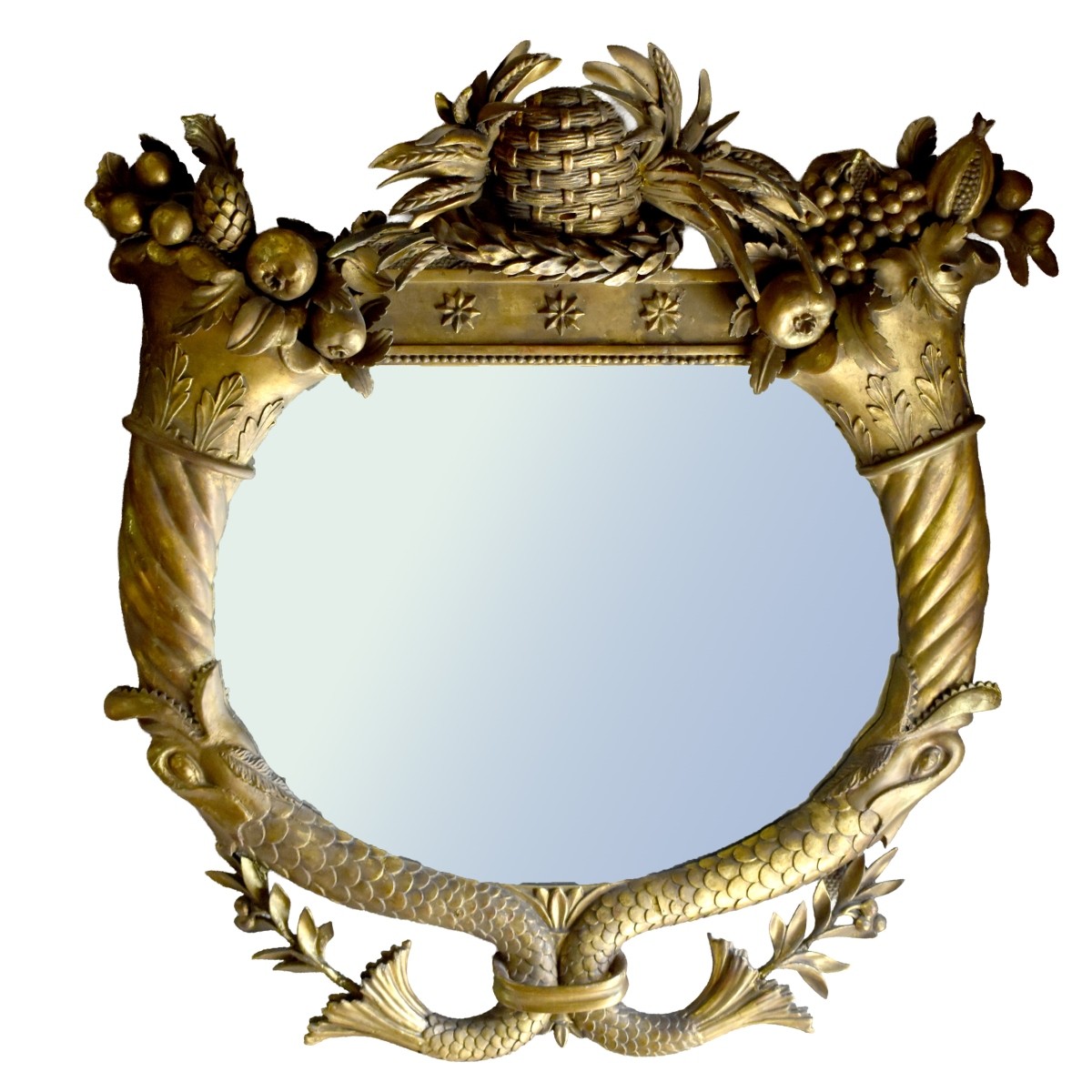 19th C. French Oval Mirror