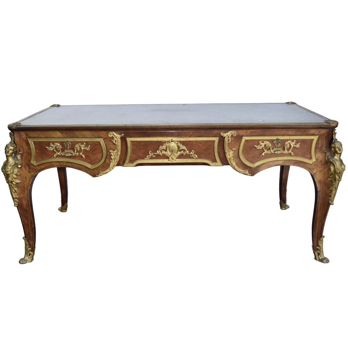 Antique French Louis XV Bureau Plat