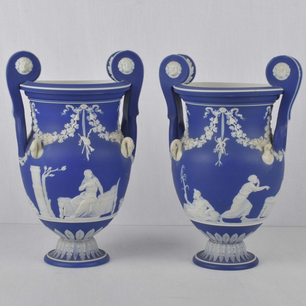 Rare Jasper Ware Wedgewood Vases-Urns