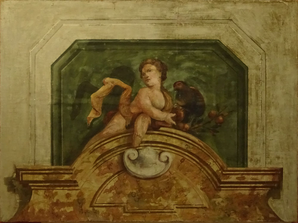 18/19th Century Hand Painted Oil on Canvas, Cherubs. 