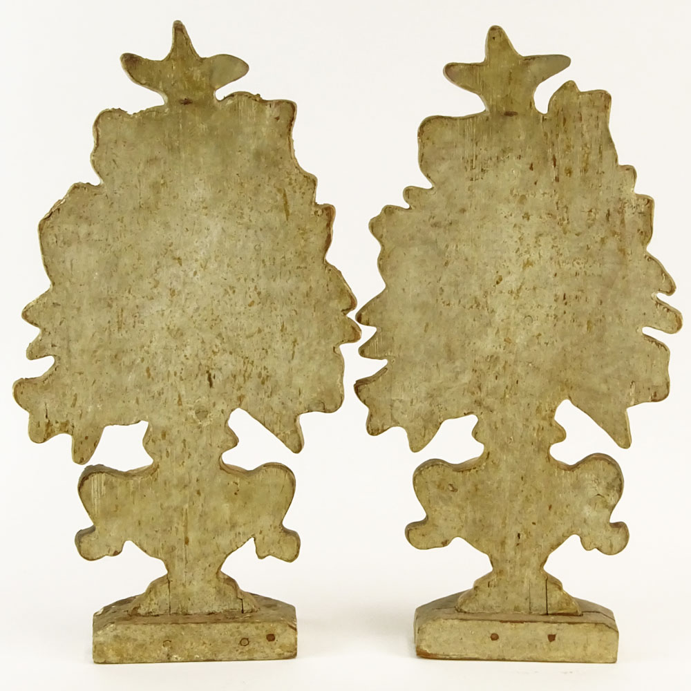 Pair of 19th Century Probably Italian Giltwood Decorative Carvings.