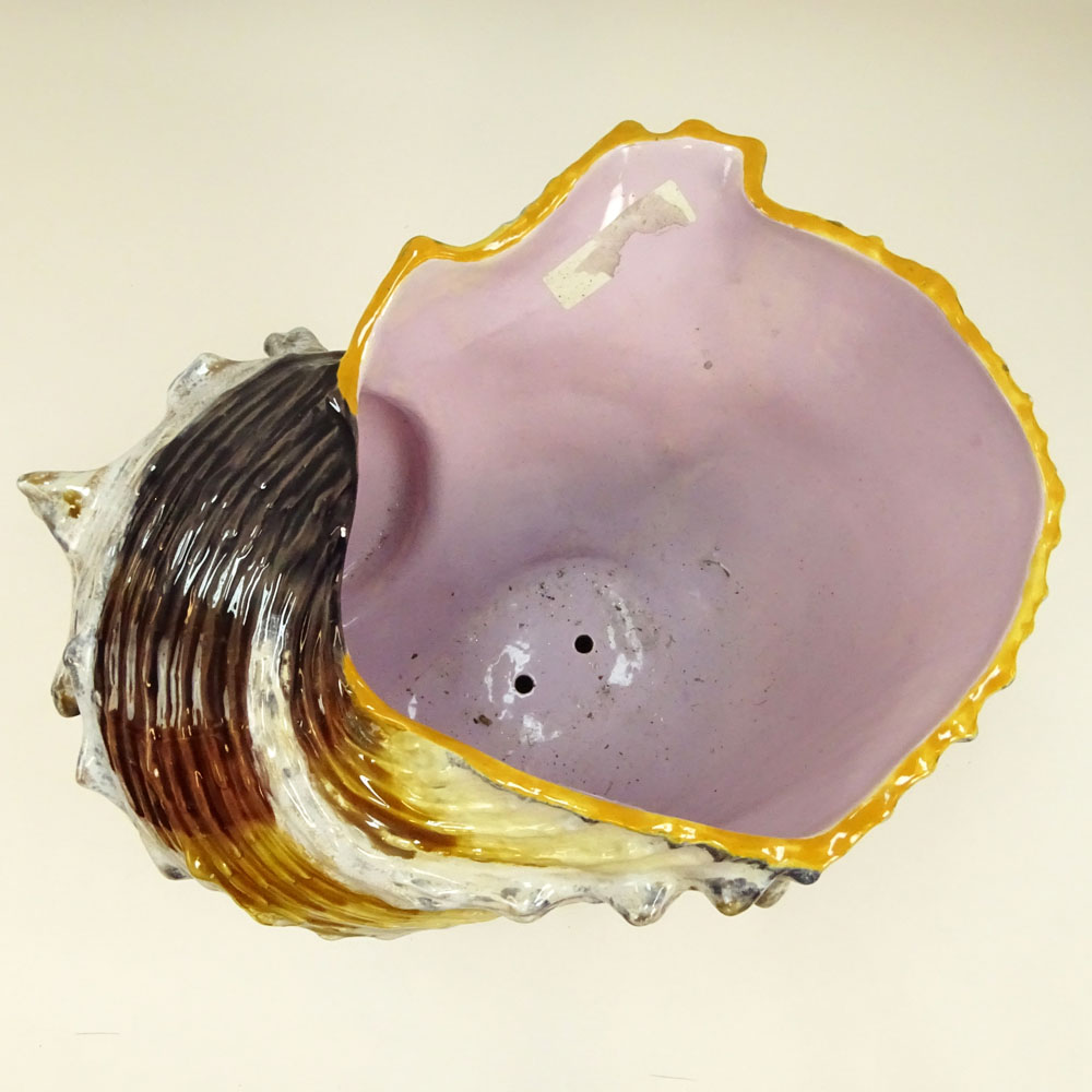Important 19th Century Minton Majolica Nautilus Shell Jardinière.