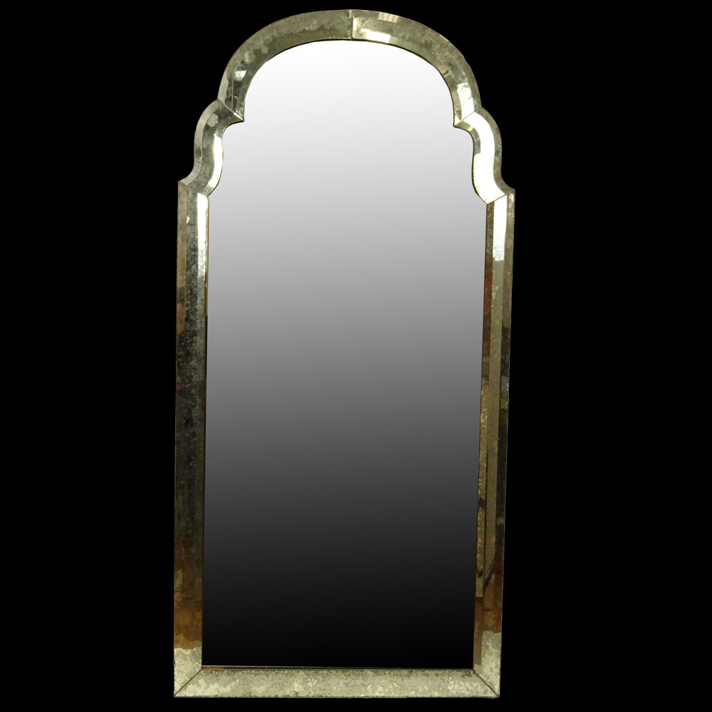 Large Mid 20th Century Venetian style glass frame mirror.