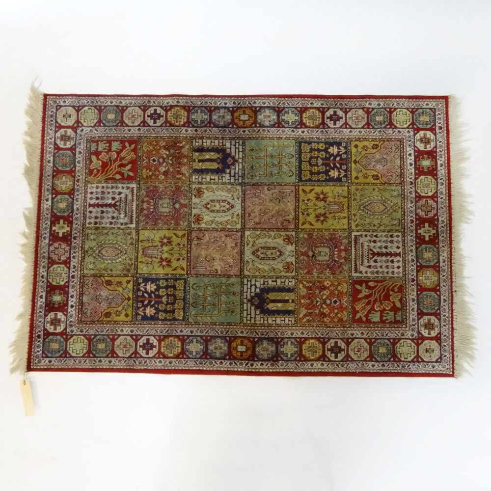 Semi Antique Multi Panel Prayer Rug. Unsigned.