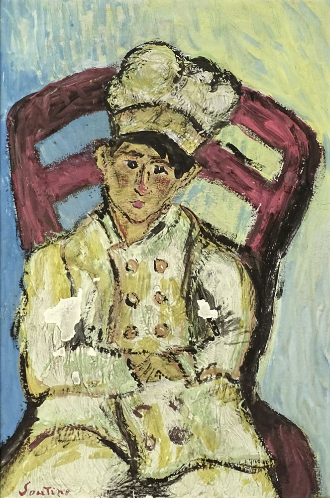attributed to: Chaïm Soutine, Belarusian (1893-1943) Gouache on 21-1/2 Inches. 