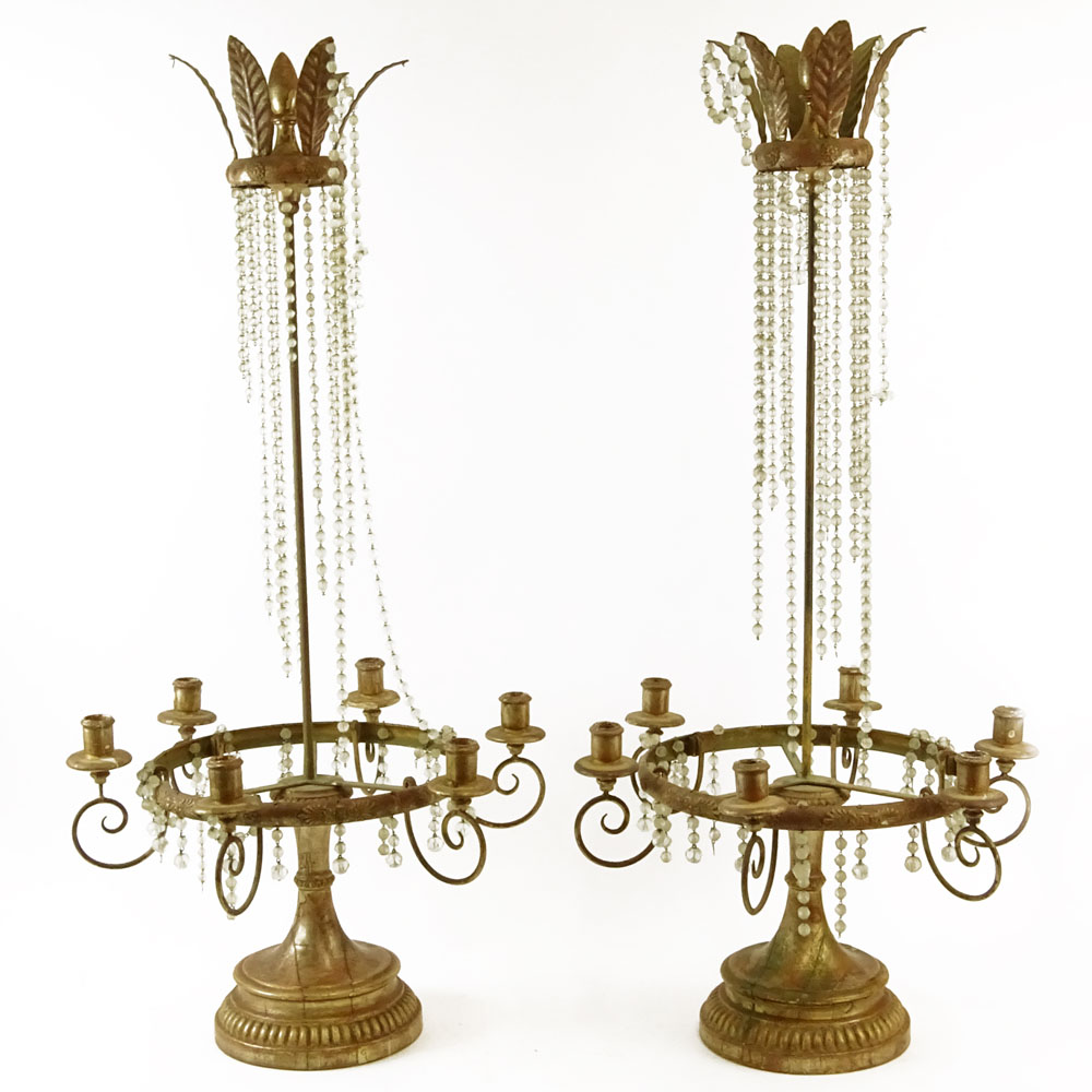 Pair of Early 20th Century Louis XVl Style Carved girandoles.