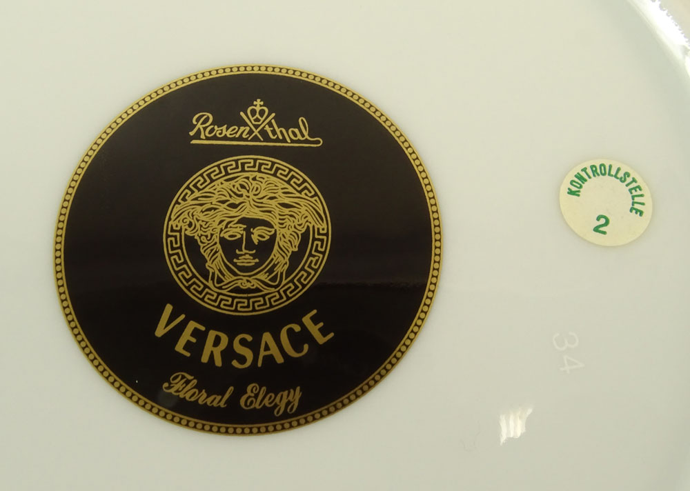 Eight (8) Versace for Rosenthal Salad Plates in the "Floral Elegy"
