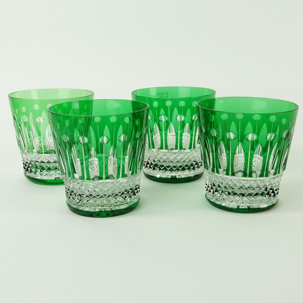 Four (4) Saint Louis, France Crystal Tommy Whiskey Tumblers