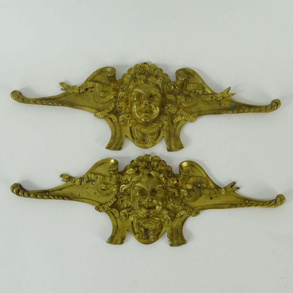 Pair of 19th Century French Gilt Bronze Furniture Mounts.