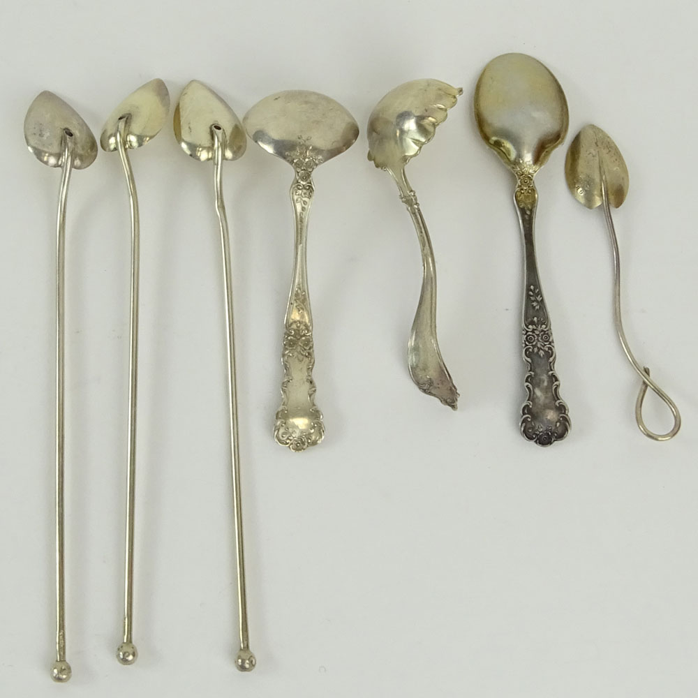 Lot of 7 Miscellaneous Sterling Silver Spoons.