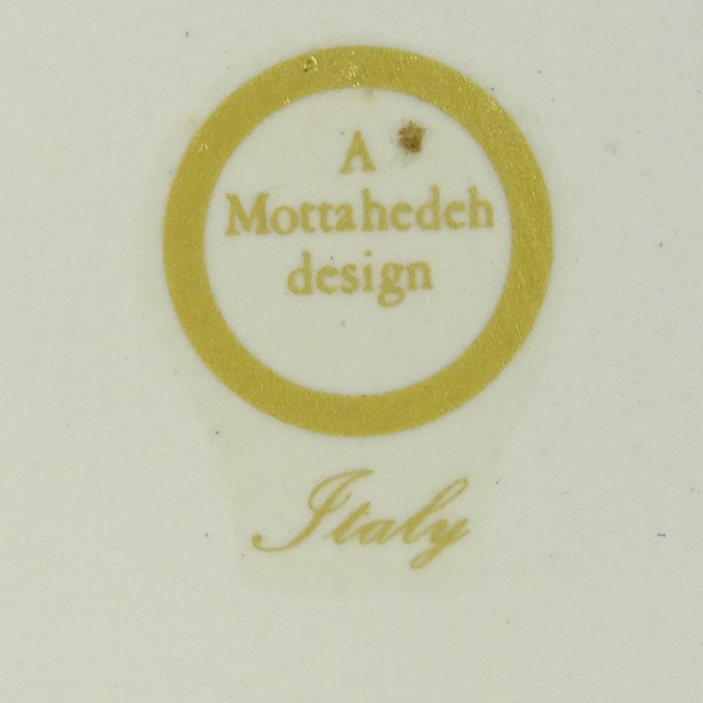 Lot of 2 Vintage Mottahedeh Porcelain Tobacco Leaf Items