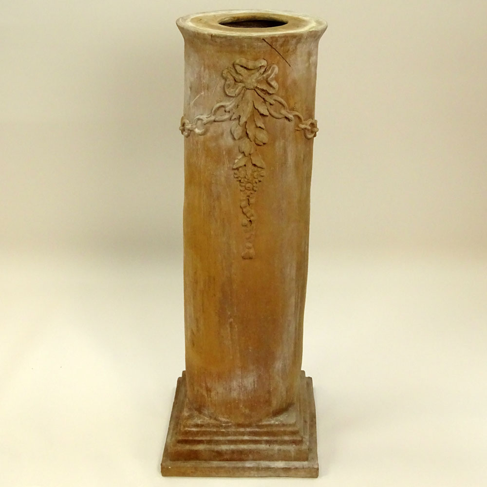 Mid 20th Century, Probably Italian Terracotta Pedestal.