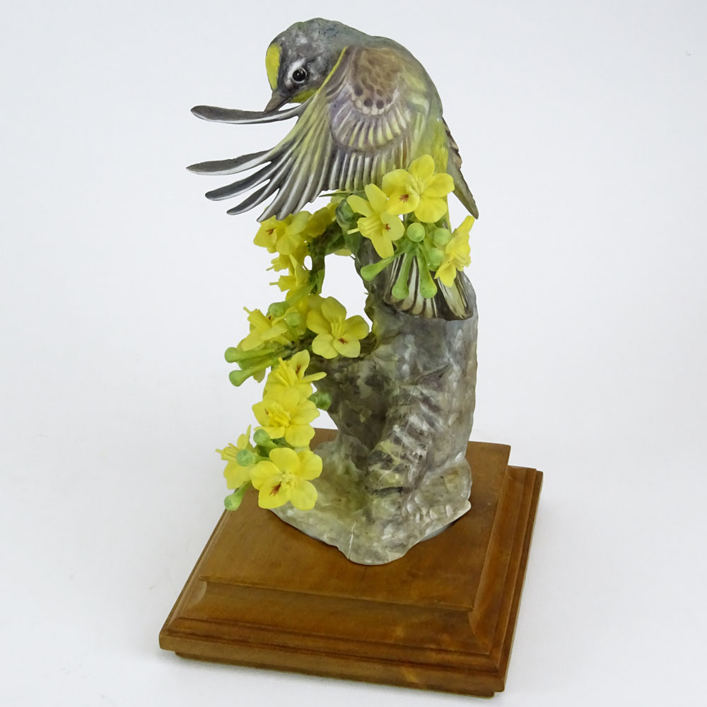 Dorothy Doughty Royal Doulton Porcelain Bird Group "Audubon Warbler and Palo Verdi"