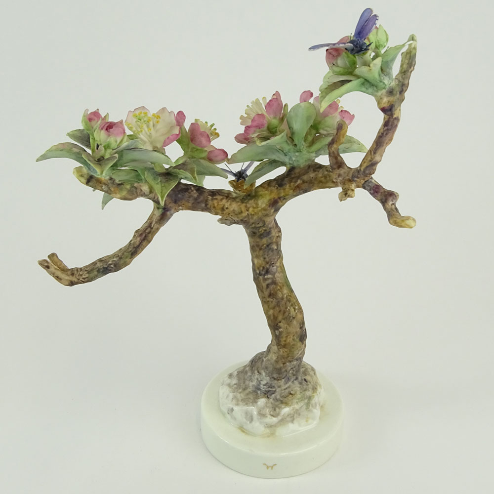 Dorothy Doughty Royal Doulton Porcelain Bird Group "Crabapple & Butterfly". 