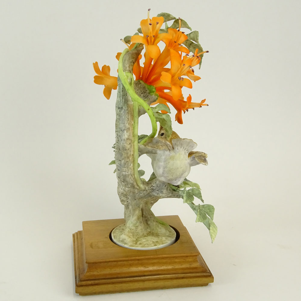 Dorothy Doughty Royal Doulton Porcelain Bird Group "Phoebe Sayor & Flame Vine". 