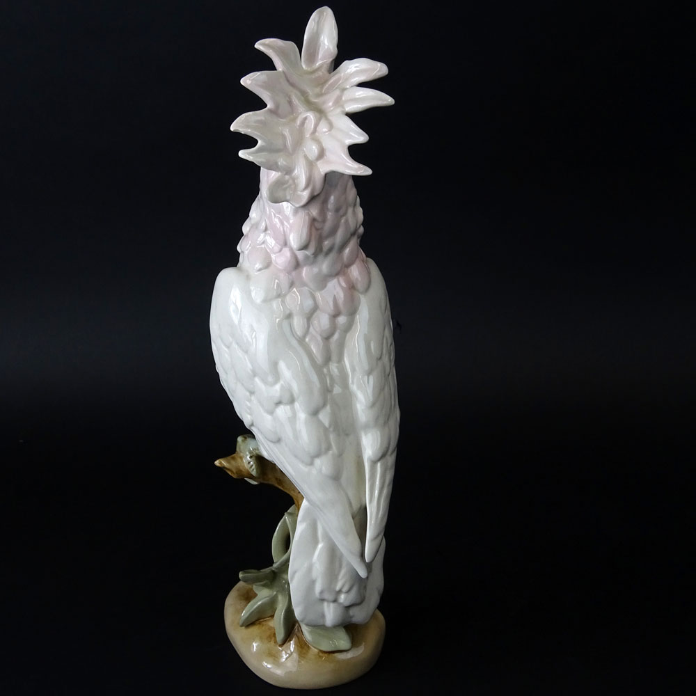 Royal Dux Porcelain Cockatoo Figurine. Signed.