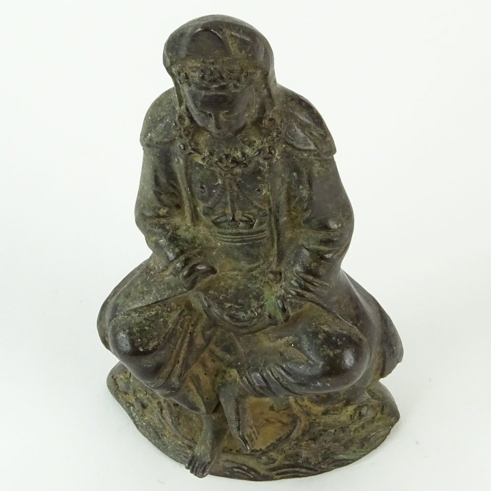 Chinese Ming Dynasty Bronze Figure of Guanyin.