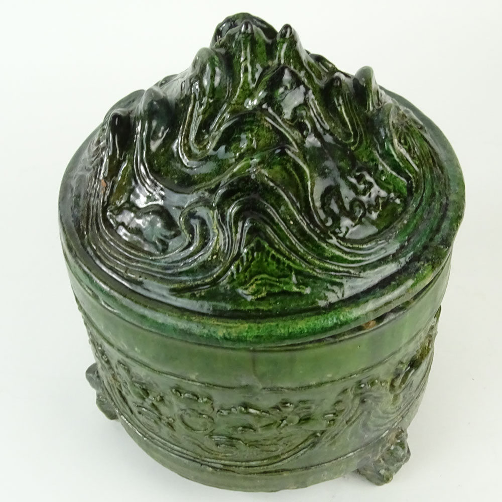 Chinese Han Dynasty Lead Glaze Pottery Hill Jar.