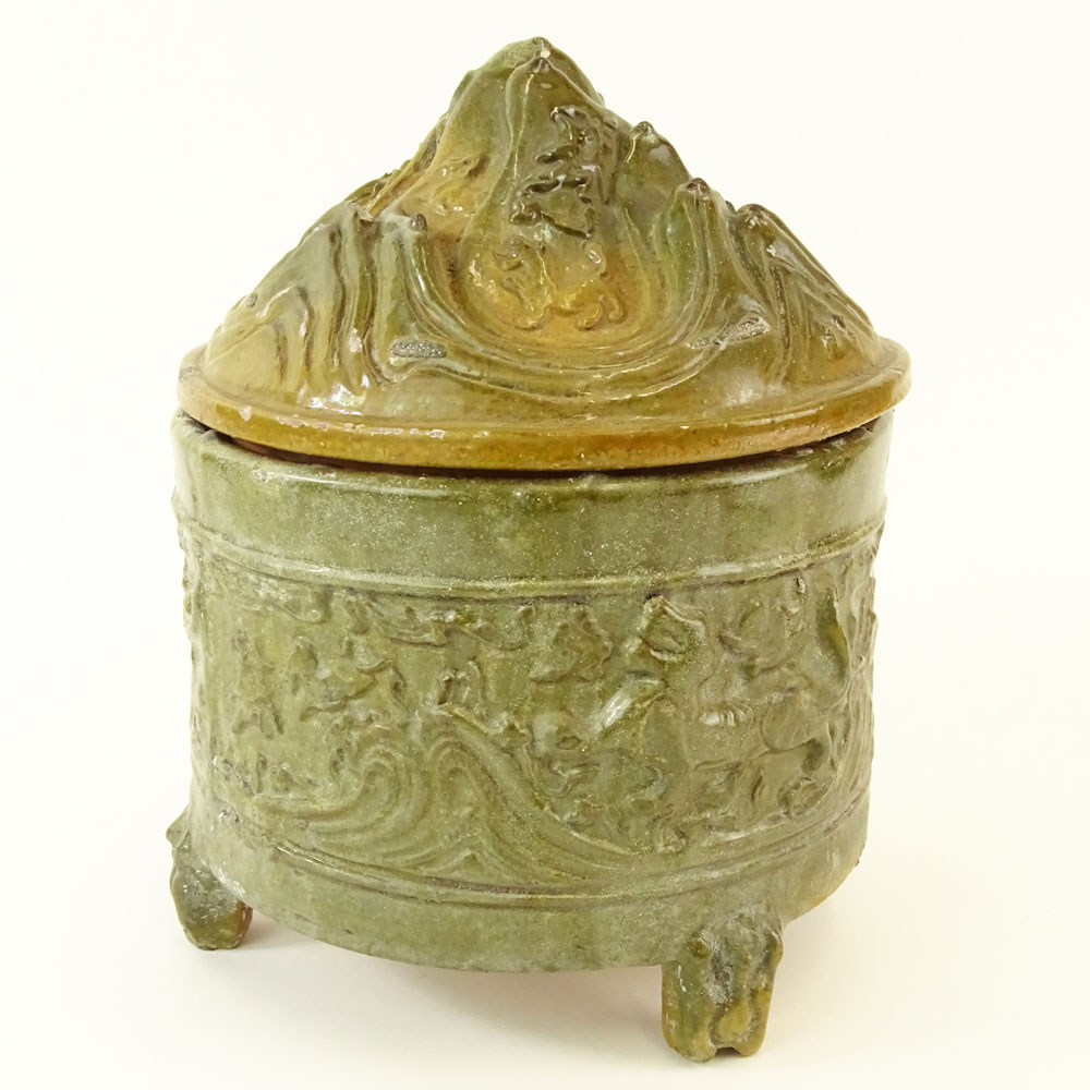 Chinese Han Dynasty Lead Glaze Pottery Hill Jar.