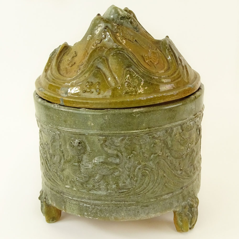 Chinese Han Dynasty Lead Glaze Pottery Hill Jar.