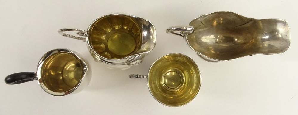 Lot of Four German 800, 835 Silver Tabletop Items. 