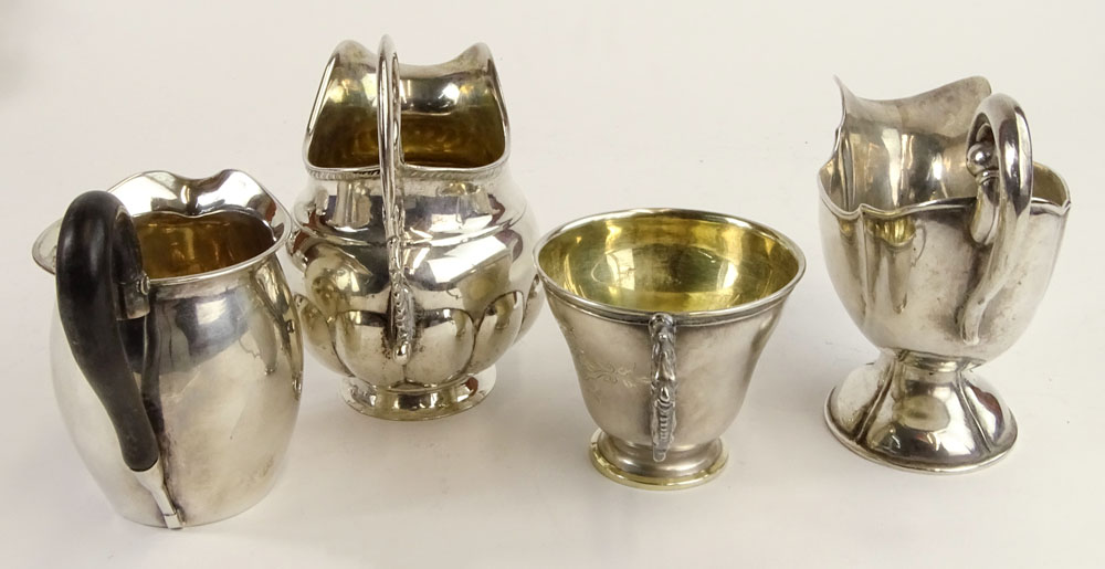 Lot of Four German 800, 835 Silver Tabletop Items. 