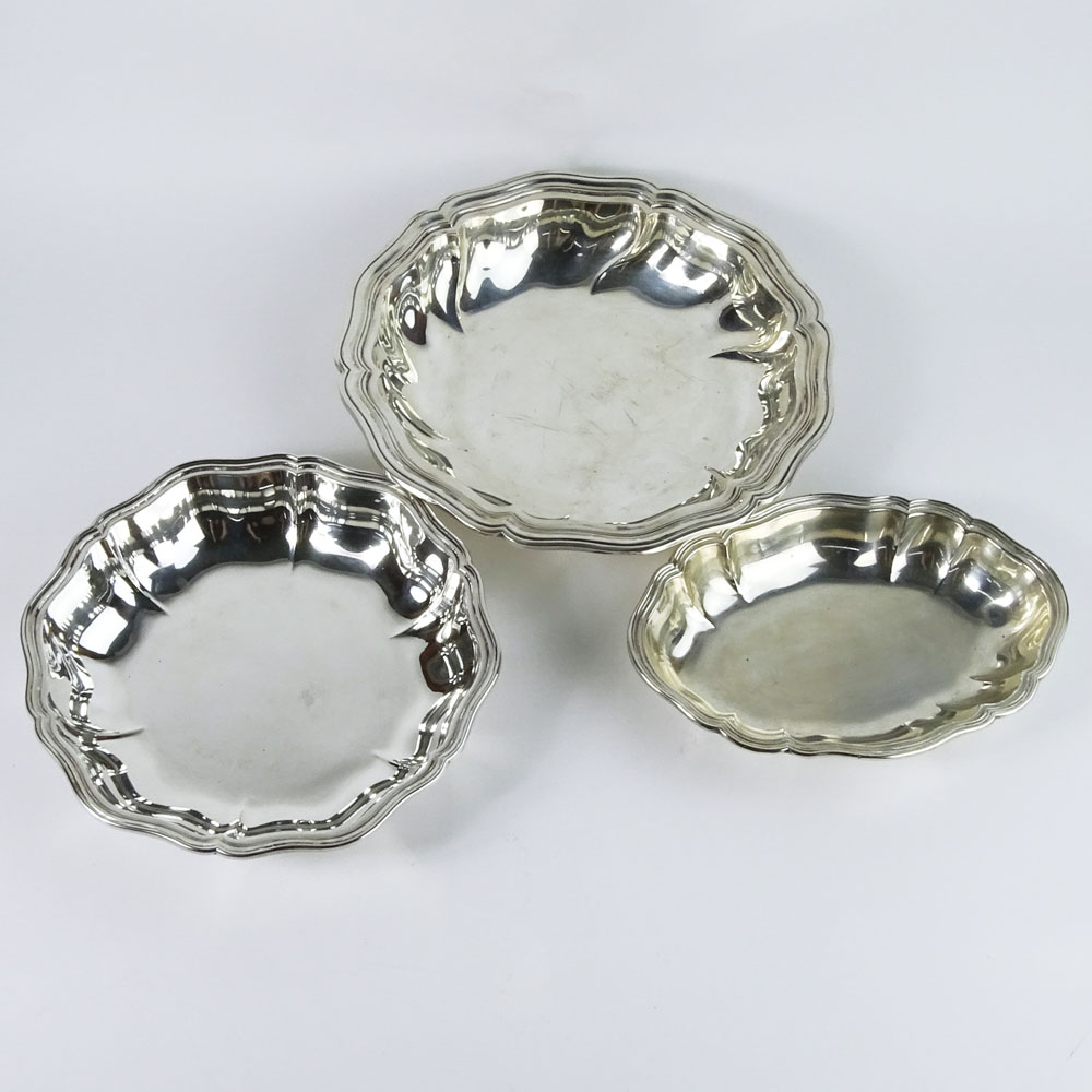 Lot of Three (3) German 835 Silver Bowls.