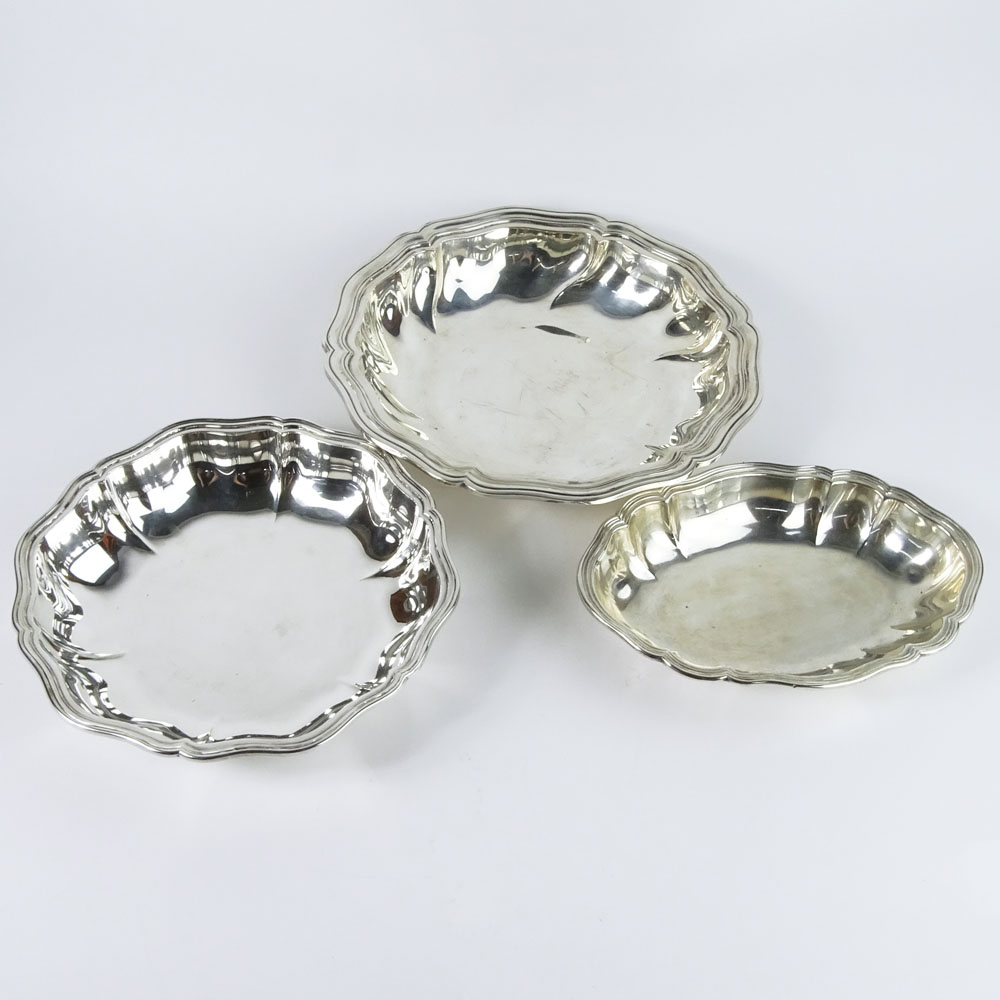 Lot of Three (3) German 835 Silver Bowls.