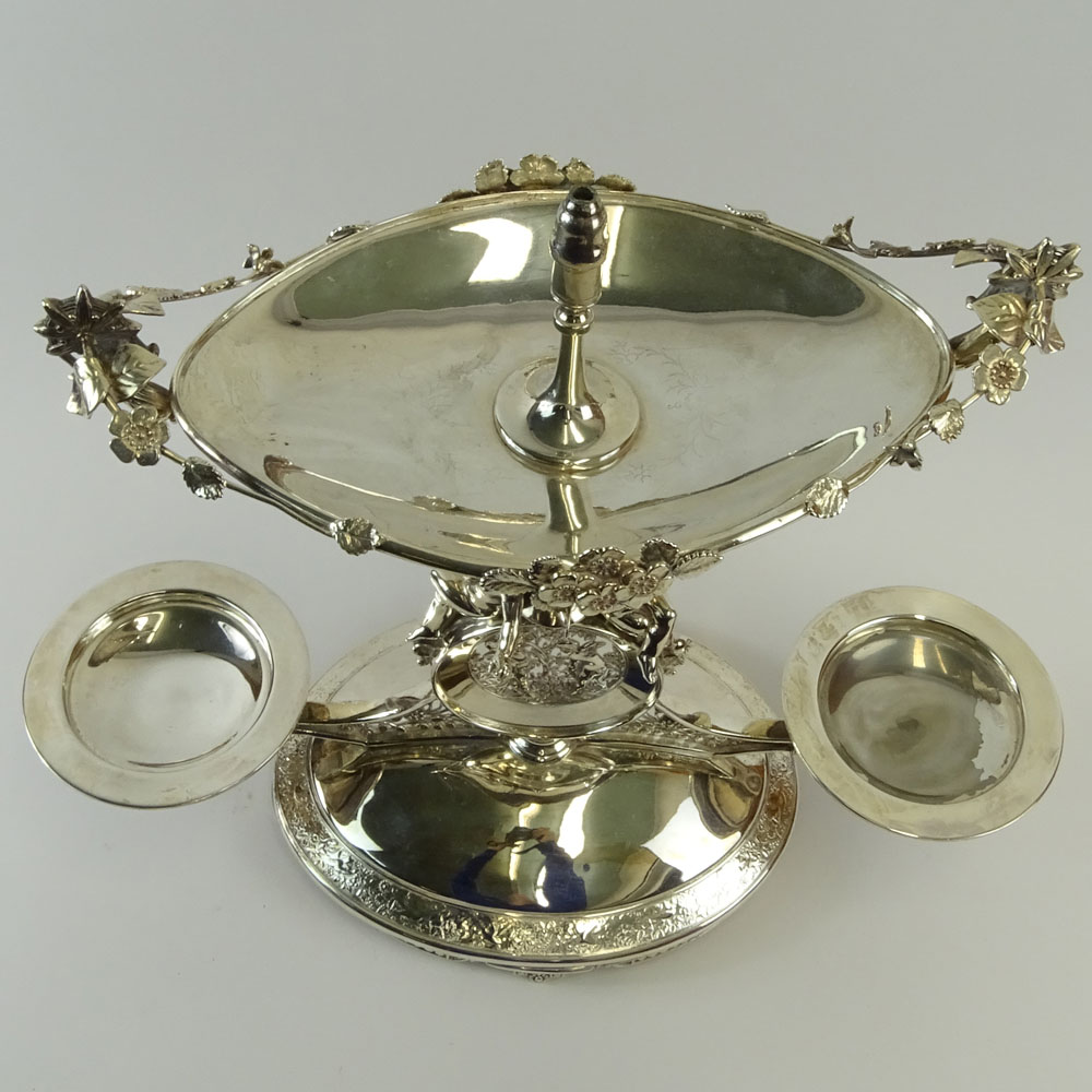 Meridan Britannia Company, 19/20th Century American Aesthetic Movement Silver Plate Epergne.