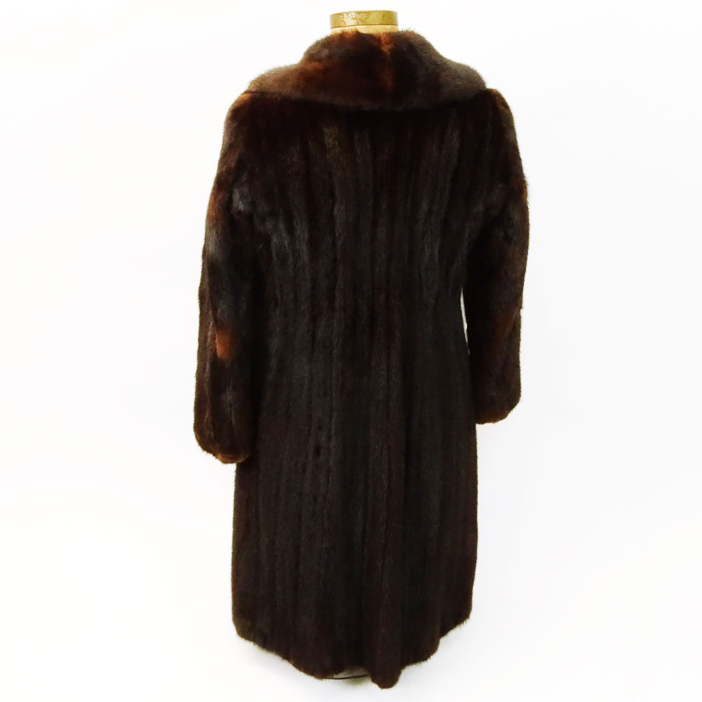 Emilio Gucci Full Length Natural Ranch Mink Coat. Fully Lined, Labeled.