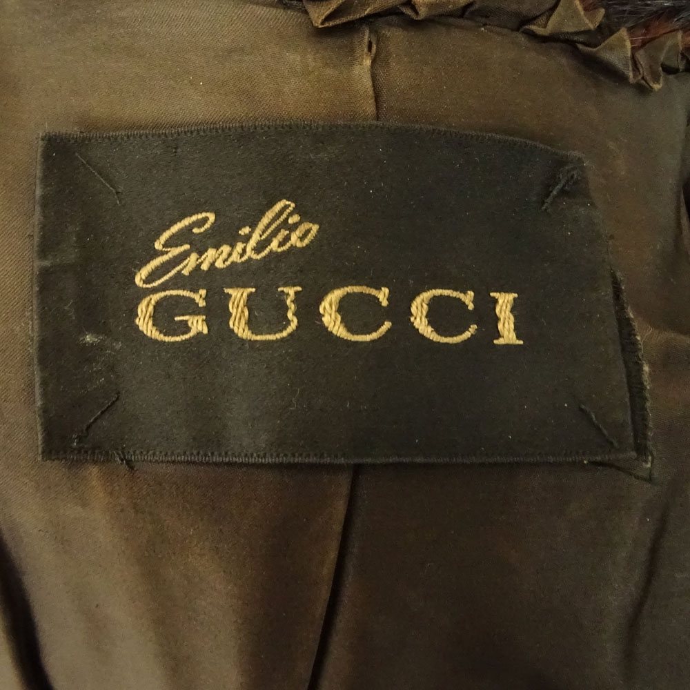 Emilio Gucci Full Length Natural Ranch Mink Coat. Fully Lined, Labeled.