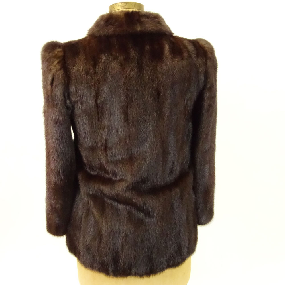 Dark Brown Mink Jacket. Fully lined.