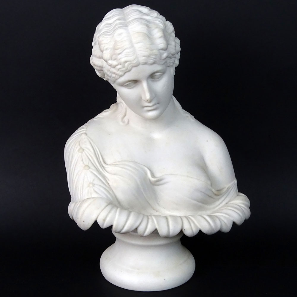 Vintage Parian Bust of a Girl.