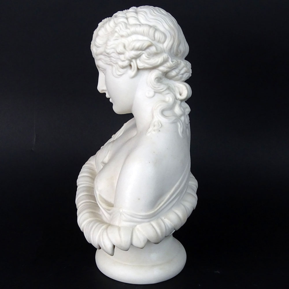 Vintage Parian Bust of a Girl.