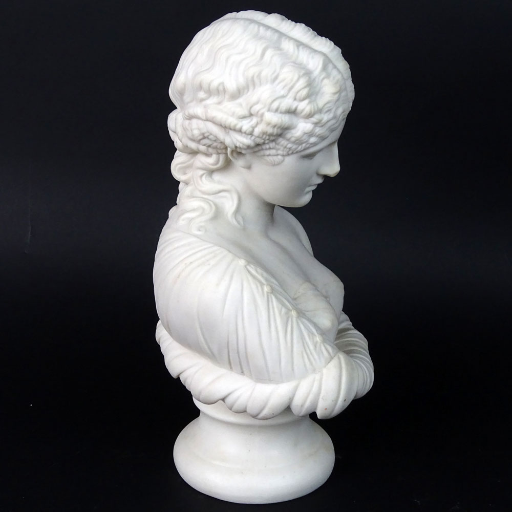 Vintage Parian Bust of a Girl.